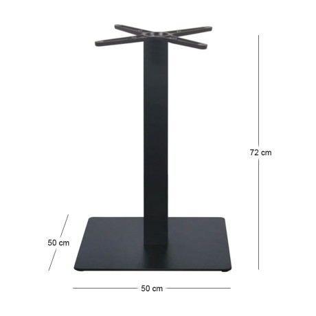 PRATO-R 50x50cm Steel Base H72cm (adjustable feet)