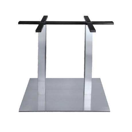Βάση τραπεζιού Epsilon διπλή inox 70x40x72εκ.