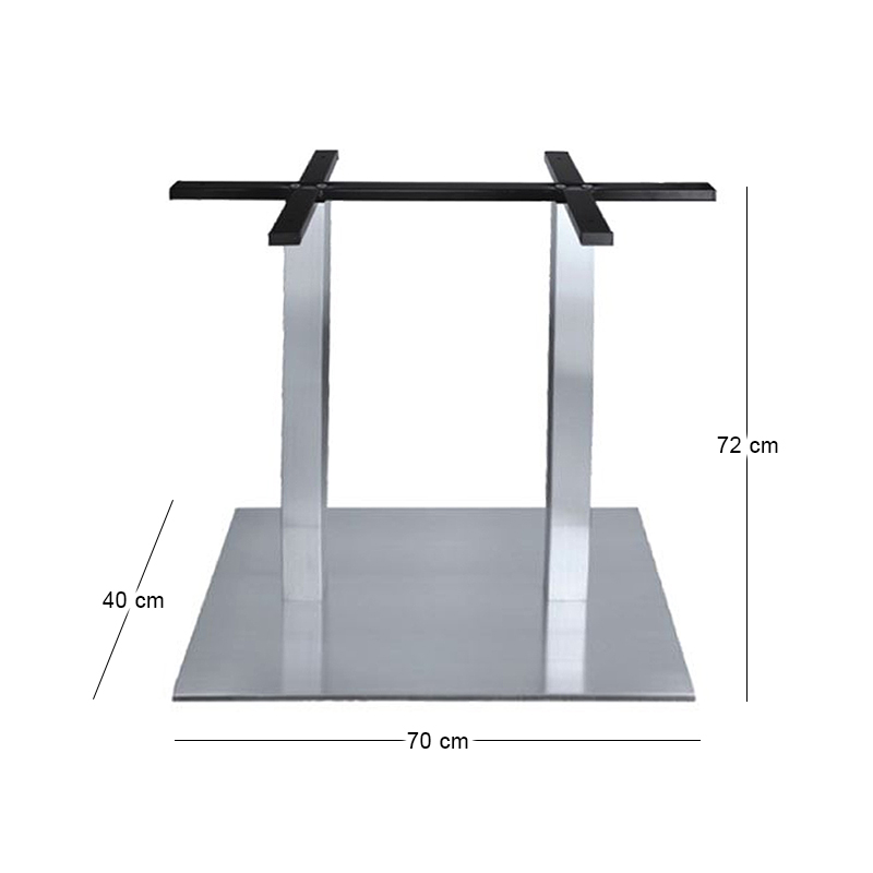 EPSILON 70x40cm Base #201 Inox H72cm
