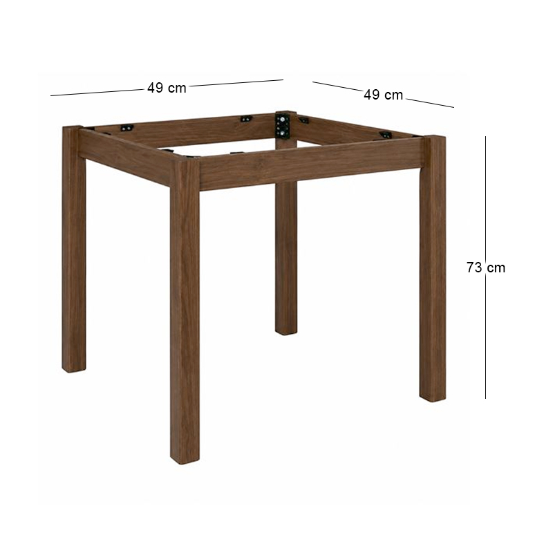 KAFENIOU Table Base 60x60 Impregnation Walnut K/D