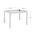 KAFENIOU Table Base 70x110 Impregnation Lacquer White K/D