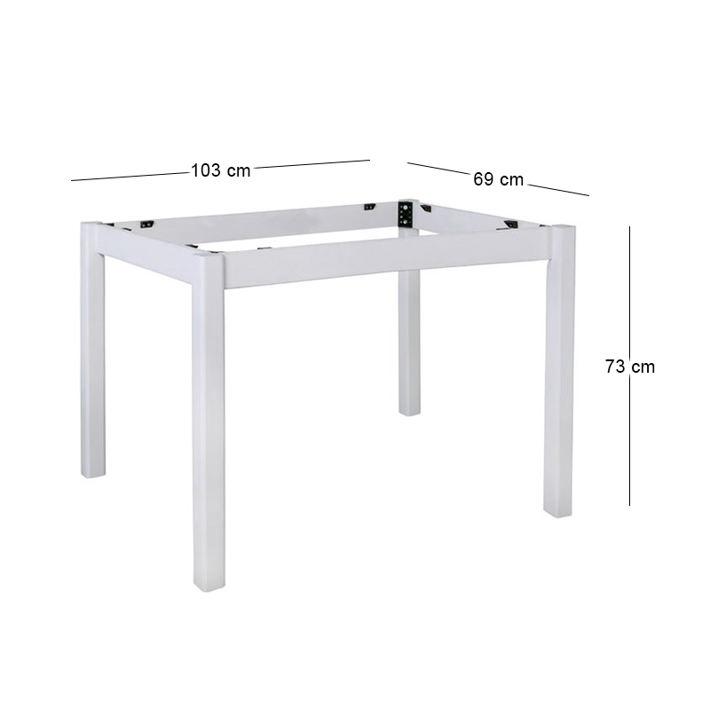 KAFENIOU Table Base 80x120 Impregnation Lacquer White K/D
