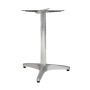Palma table base with three beams by aluminum in silver color 51x51x69cm.