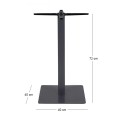 PRATO 40x40cm Steel Base H72cm Grey