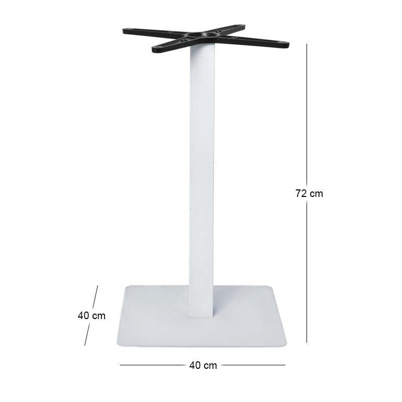 PRATO 40x40cm Steel Base H72cm White