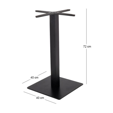 PRATO-R 40x40cm Steel Base H73cm (adjustable feet)
