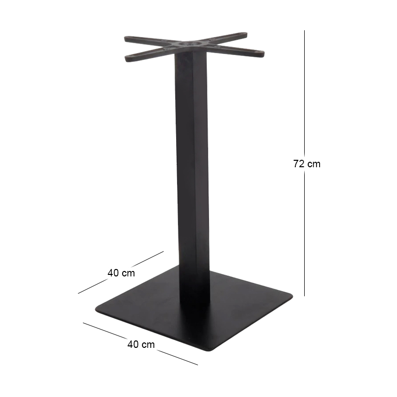 PRATO-R 40x40cm Steel Base H73cm (adjustable feet)