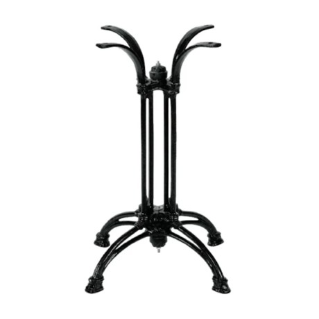 Table base with four beams by cast iron in black color 56x56x71cm.