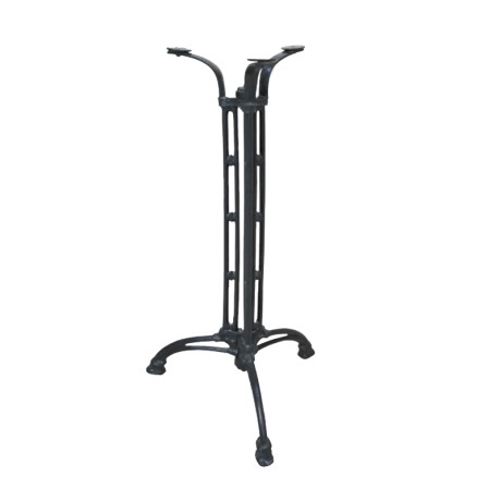 Table base with three beams by cast iron in black color 49x49x110cm.