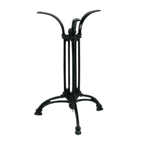 Table base with three beams by cast iron in black color 49x49x71cm.