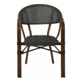 VEGERA Armchair Alu Walnut/Textilene Black