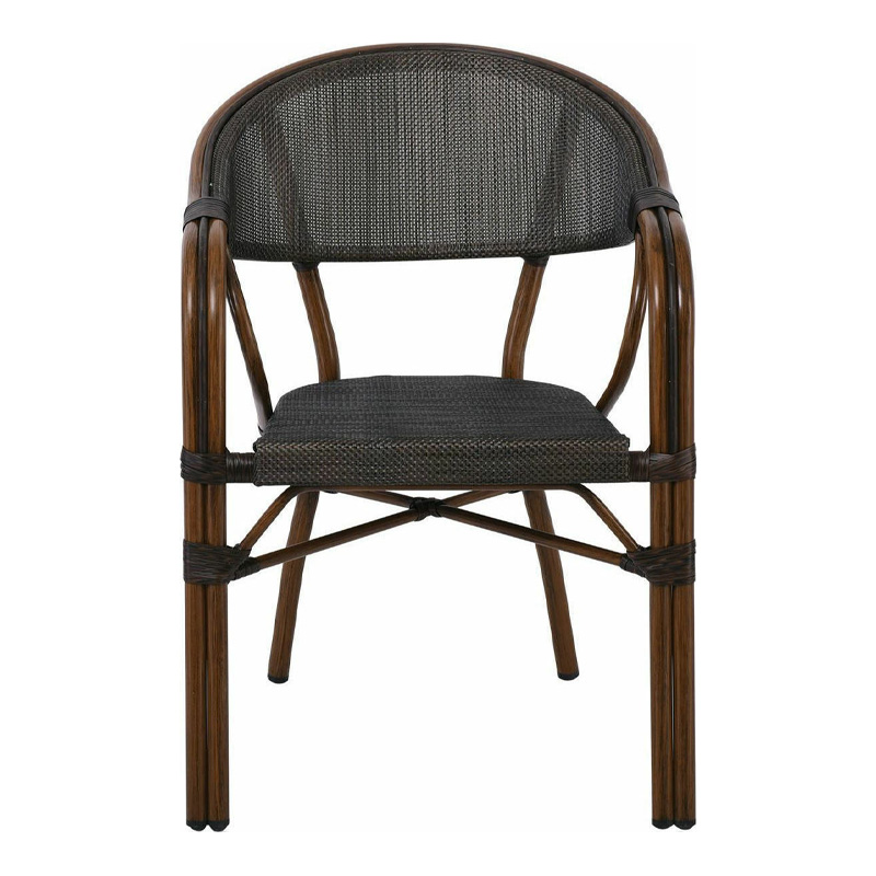 VEGERA Armchair Alu Walnut/Textilene Black