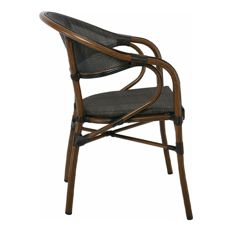 VEGERA Armchair Alu Walnut/Textilene Black