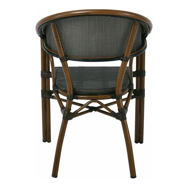VEGERA Armchair Alu Walnut/Textilene Black