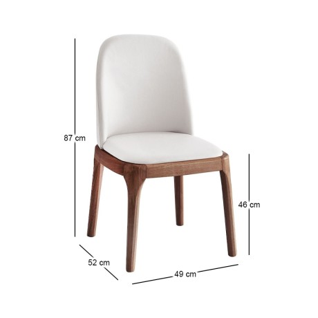 VISTA Chair Walnut, Pu Cream