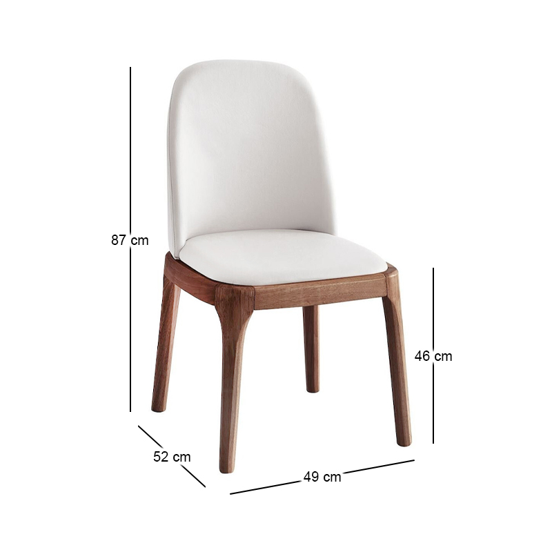 VISTA Chair Walnut, Pu Cream