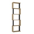 Βιβλιοθήκη Alvina Megapap χρώμα sapphire oak - ανθρακί 45x19,6x158,8εκ.