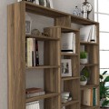 Βιβλιοθήκη Ample Megapap χρώμα καρυδί 125x22x135,7εκ.