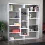 Βιβλιοθήκη Ample Megapap χρώμα λευκό 125x22x135,7εκ.