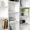 Βιβλιοθήκη Ample Megapap χρώμα λευκό 125x22x135,7εκ.