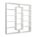 Βιβλιοθήκη Ample Megapap χρώμα λευκό 125x22x135,7εκ.