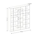 Βιβλιοθήκη Ample Megapap χρώμα λευκό 125x22x135,7εκ.