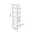 Archy Megapap melamine - metal bookcase in light walnut color 53x31.7x180cm.