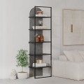 Βιβλιοθήκη Archy Megapap χρώμα γκρι ρετρό 53x31,7x180εκ.