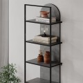 Βιβλιοθήκη Archy Megapap χρώμα γκρι ρετρό 53x31,7x180εκ.