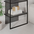 Βιβλιοθήκη Archy Megapap χρώμα γκρι ρετρό 53x31,7x180εκ.