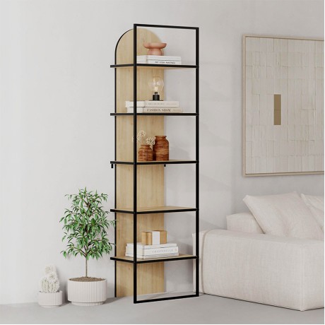 Βιβλιοθήκη Archy Megapap χρώμα sapphire oak 53x31,7x180εκ.