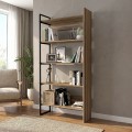 Cecilia Megapap melamine bookcase in walnut color 91,8x34,8x180cm.