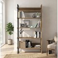 Cecilia Megapap melamine bookcase in walnut color 91,8x34,8x180cm.