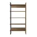 Cecilia Megapap melamine bookcase in walnut color 91,8x34,8x180cm.