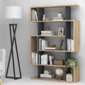 Clint Megapap melamine bookcase in sonoma - anthracite color 108x25x161cm.