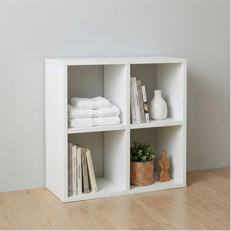 Cube Megapap melamine bookcase in white color 60x20x60cm.