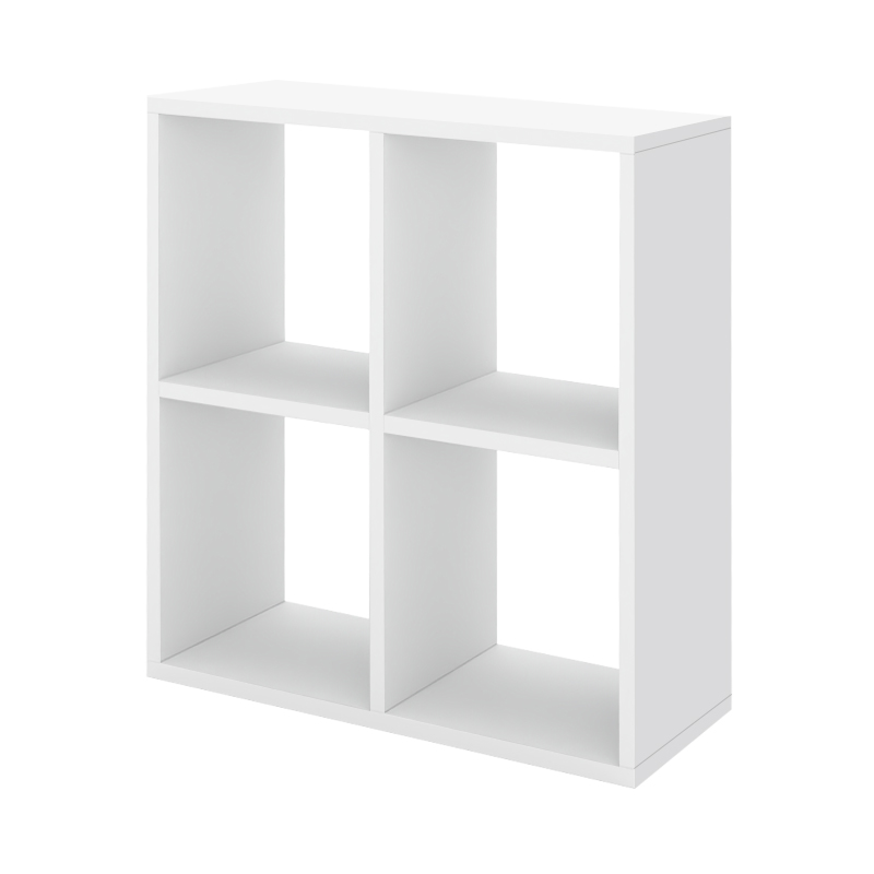 Cube Megapap melamine bookcase in white color 60x20x60cm.