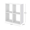 Cube Megapap melamine bookcase in white color 60x20x60cm.