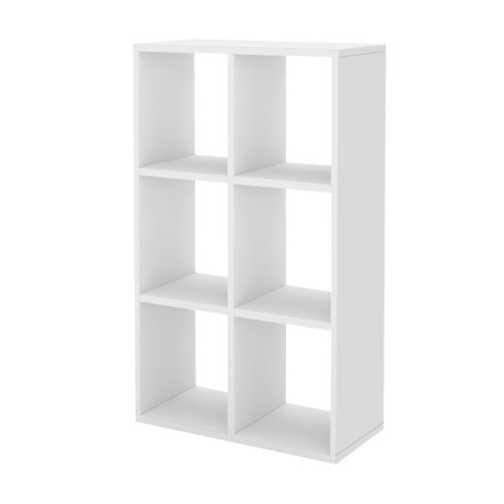 Βιβλιοθήκη Cube Megapap χρώμα λευκό 60x20x90εκ.