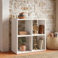 Cube Megapap melamine bookcase in white color 60x30x60cm.
