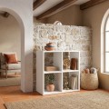 Cube Megapap melamine bookcase in white color 60x30x60cm.