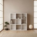 Cube Megapap melamine bookcase in white color 90x30x90cm.