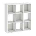 Cube Megapap melamine bookcase in white color 90x30x90cm.