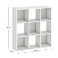 Cube Megapap melamine bookcase in white color 90x30x90cm.
