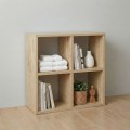 Cube Megapap melamine bookcase in sapphire oak color 60x20x60cm.