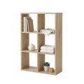 Βιβλιοθήκη Cube Megapap χρώμα sapphire oak 60x20x90εκ.