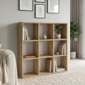 Cube Megapap melamine bookcase in sapphire oak color 90x30x90cm.