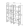 Dusan Megapap melamine bookcase in sepet oak color 143.5x30x175cm.
