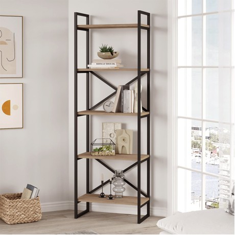 Dusan Megapap melamine bookcase in sepet oak color 58x30x175cm.