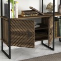 Eduardo Megapap metal - melamine in walnut color 120x39x180cm.